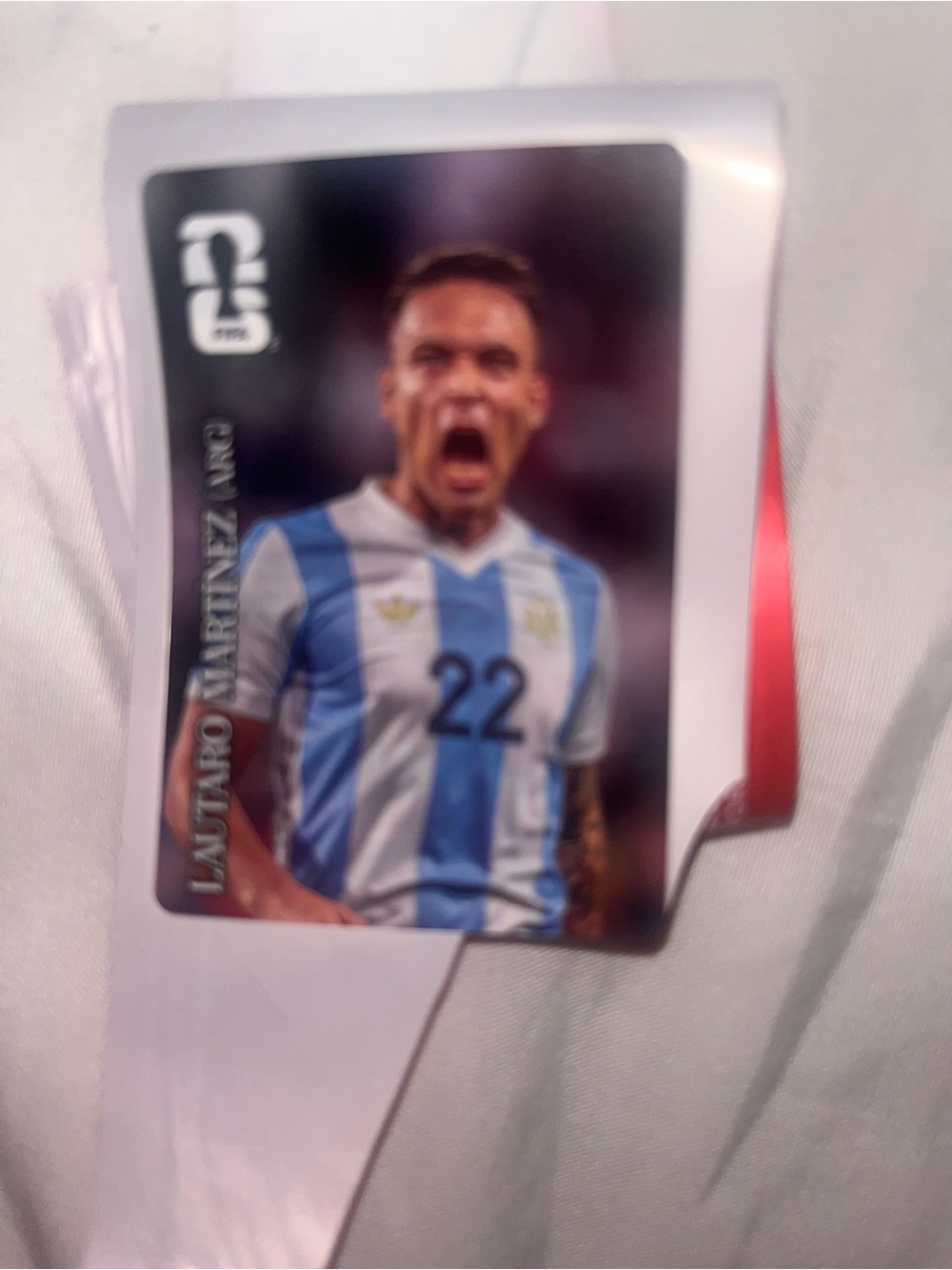Argentina player Lázaro Martínez _
Panini sticker